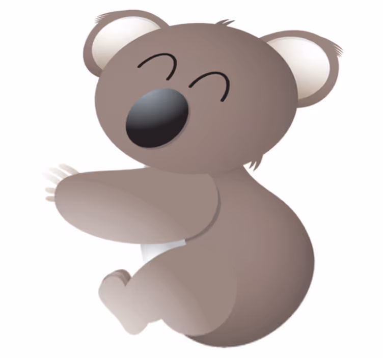 Dieren vinyl tapijt happy koala - TenStickers
