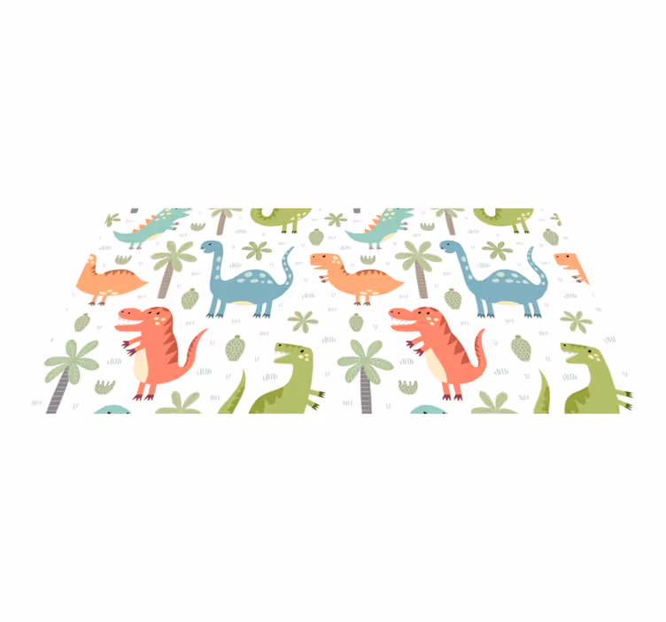 Dieren vinyl tapijt blije dinosaurus kallax - TenStickers