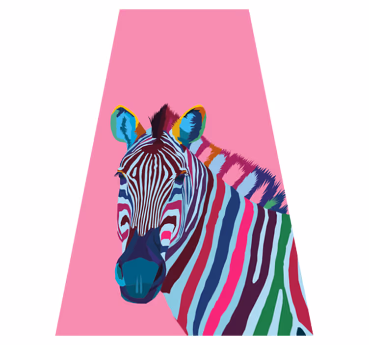 Dieren vinyl tapijt zebra pop art iphone - TenStickers