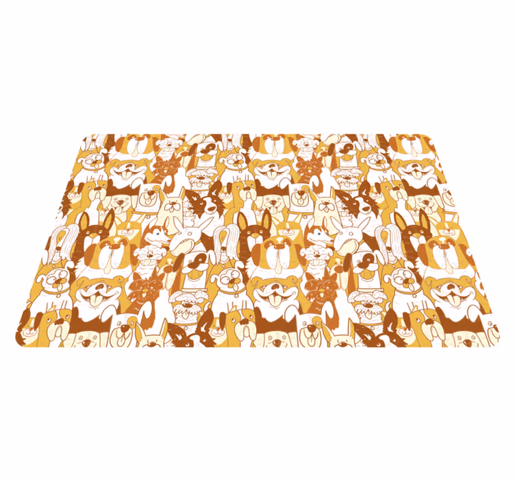 Dieren vinyl tapijt feest van honden - TenStickers