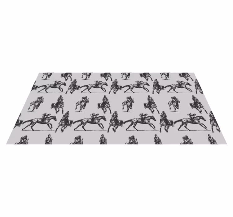 Dieren vinyl tapijt grijze westerse paarden - TenStickers