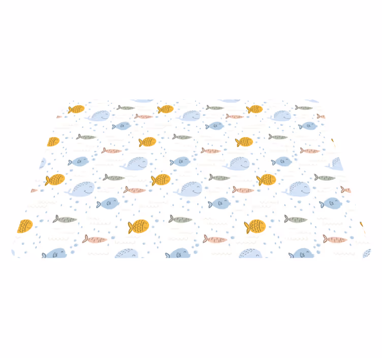Dieren vinyl tapijt cartoon multicolor vissen - TenStickers