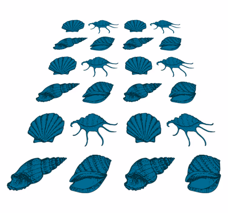 Dieren vinyl tapijt met schelpdier dieren - TenStickers