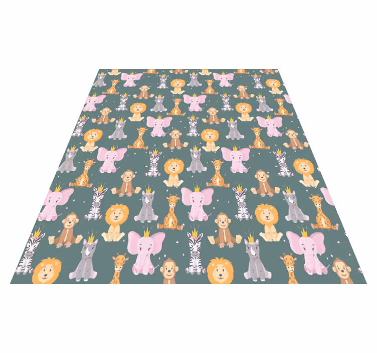 Dieren vinyl tapijt schattige dieren ontwerp - TenStickers