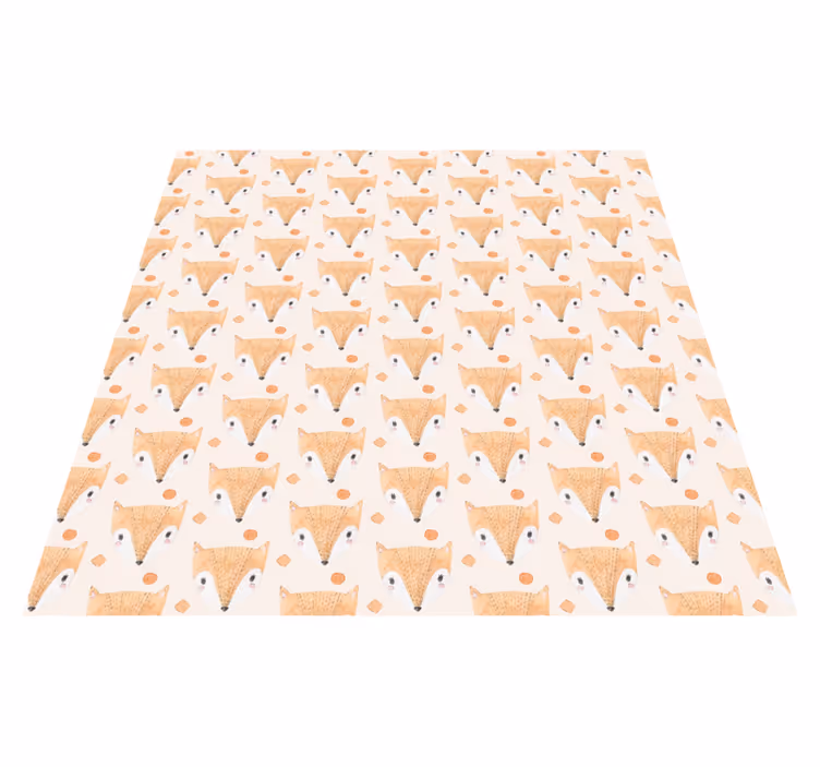 Dieren vinyl tapijt baby vos patroon - TenStickers
