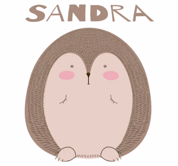 Dieren vinyl tapijt schattig egel karakter - TenStickers