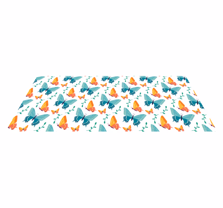 Dieren vinyl tapijt lively vlinder concept - TenStickers