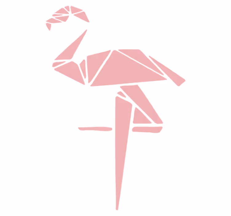 Dieren vinyl tapijt met stijlvol flamingo ontwerp - TenStickers