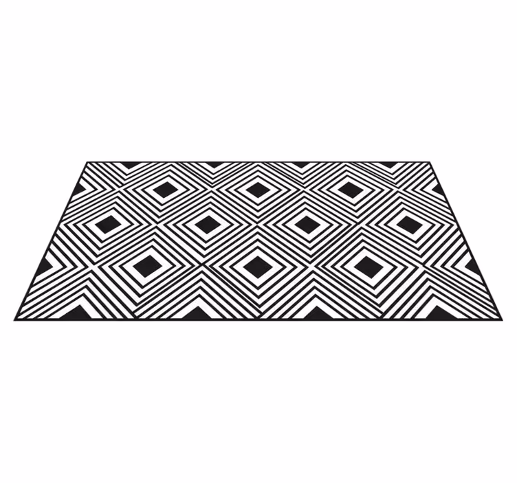 Vinyl vloerkleed keuken gedurfde diamanten ruit - TenStickers