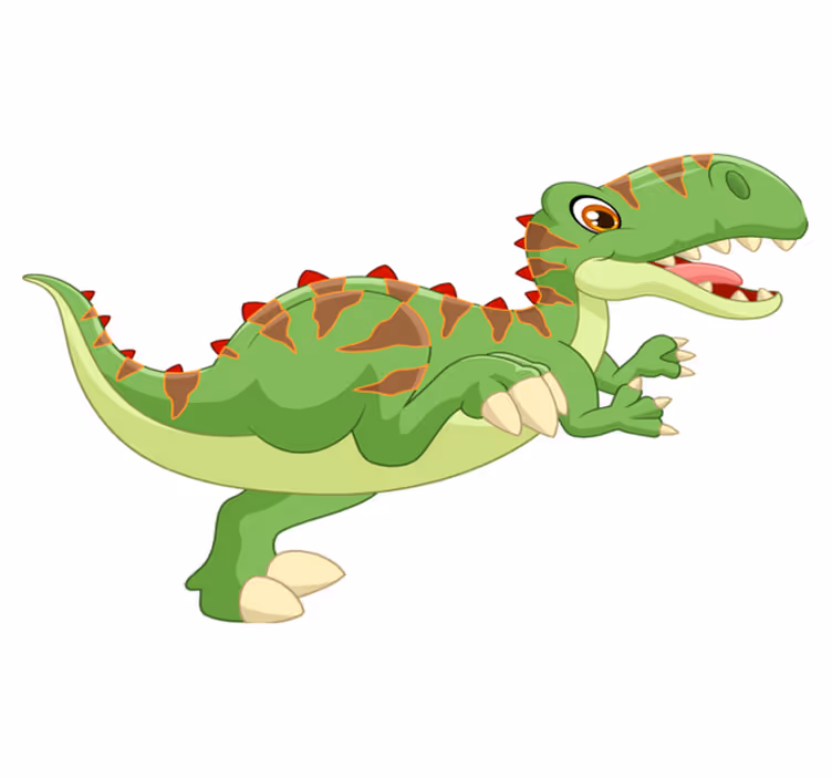 Dieren vinyl tapijt vriendelijke dinosaurus karakter - TenStickers