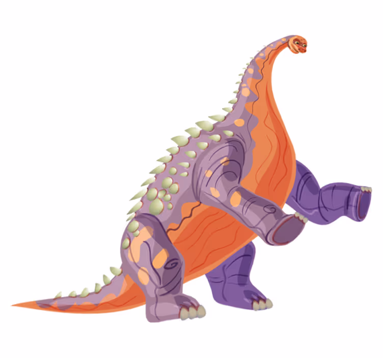 Dieren vinyl tapijt kleurrijk dino personage - TenStickers