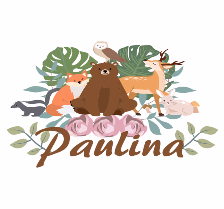 Dieren vinyl tapijt bosdieren verzameling - TenStickers