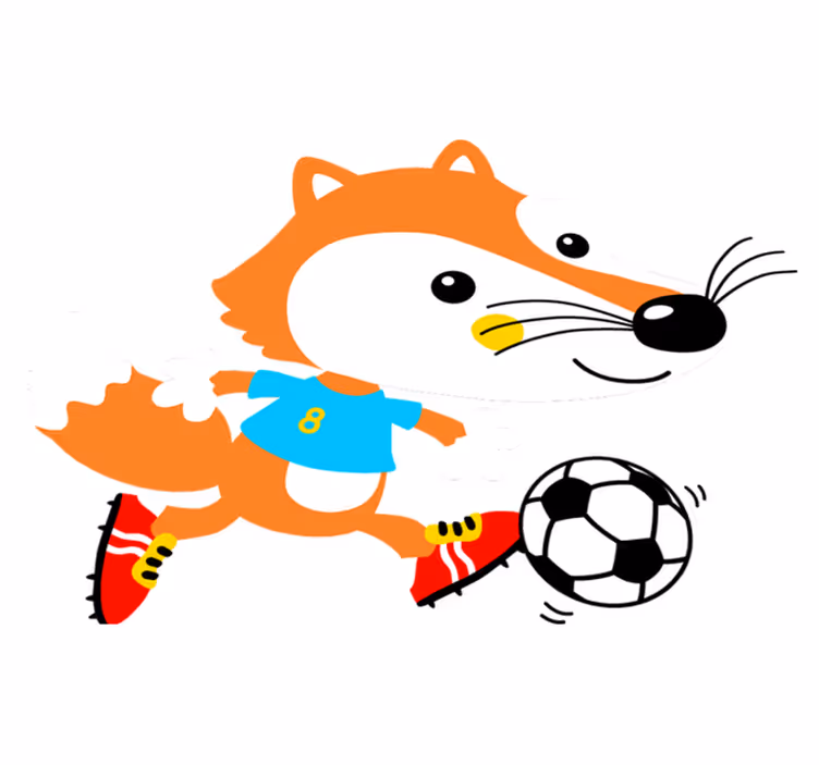 Dieren vinyl tapijt met speelse vosfiguur - TenStickers