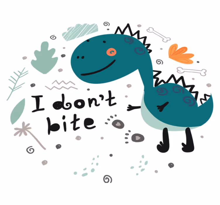 Dieren vinyl tapijt vriendelijk cartoon dinosaurussen - TenStickers