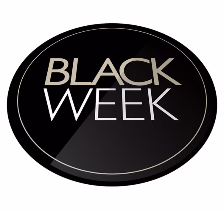 Black friday vinyl tapijt promo black week - TenStickers
