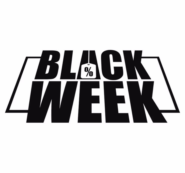 Black friday vinyl tapijt voor etalages - TenStickers