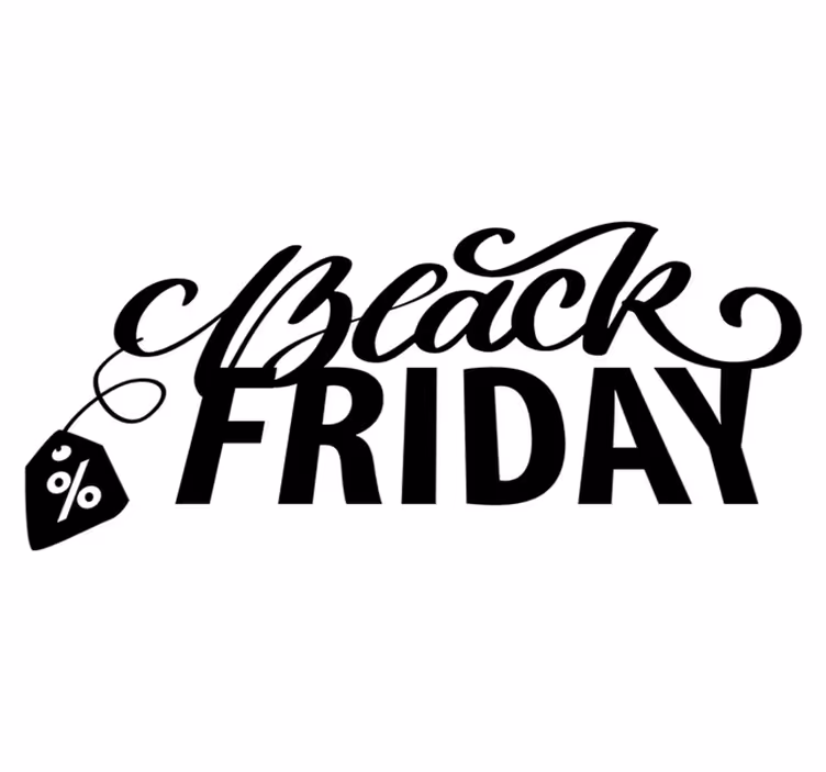 Black friday vinyl tapijt mooie black friday met tags - TenStickers