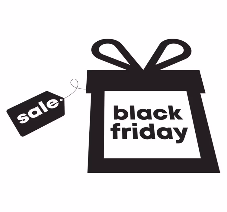 Black friday vinyl tapijt black friday in een cadeau - TenStickers