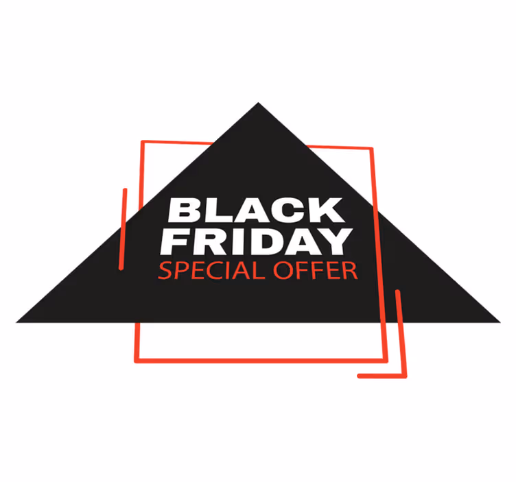 Black friday vinyl tapijt met bordje - TenStickers