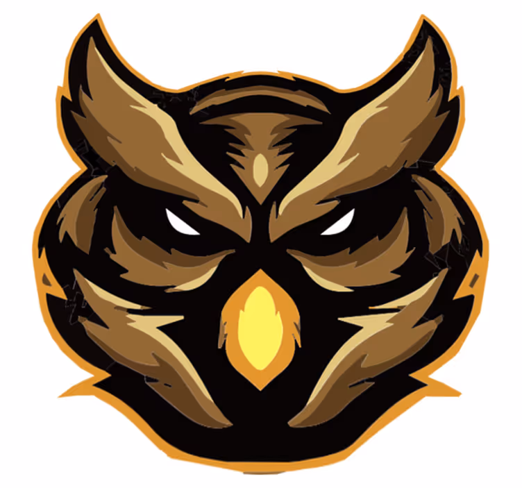 Dieren vinyl tapijt fierce uil embleem - TenStickers