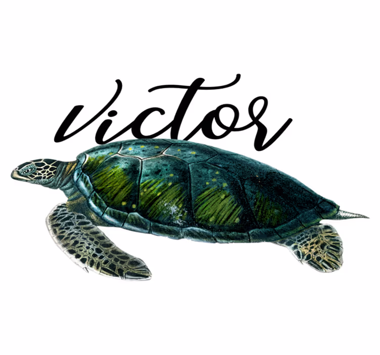 Dieren vinyl tapijt aanpasbaar schildpad ontwerp - TenStickers