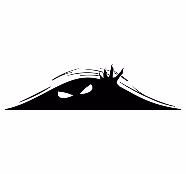 Vinyl tapijt halloween monster dat opduikt - TenStickers