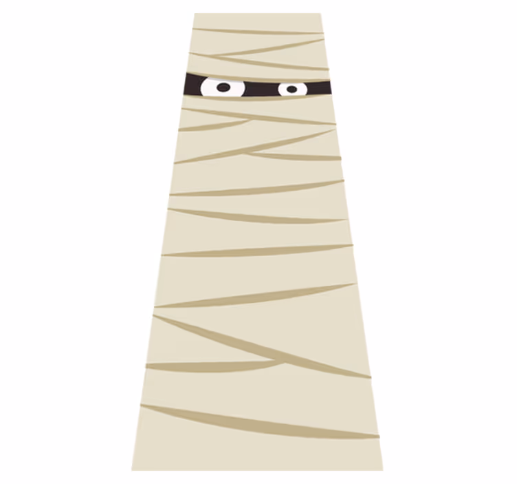 Vinyl tapijt halloween mummie ogen - TenStickers
