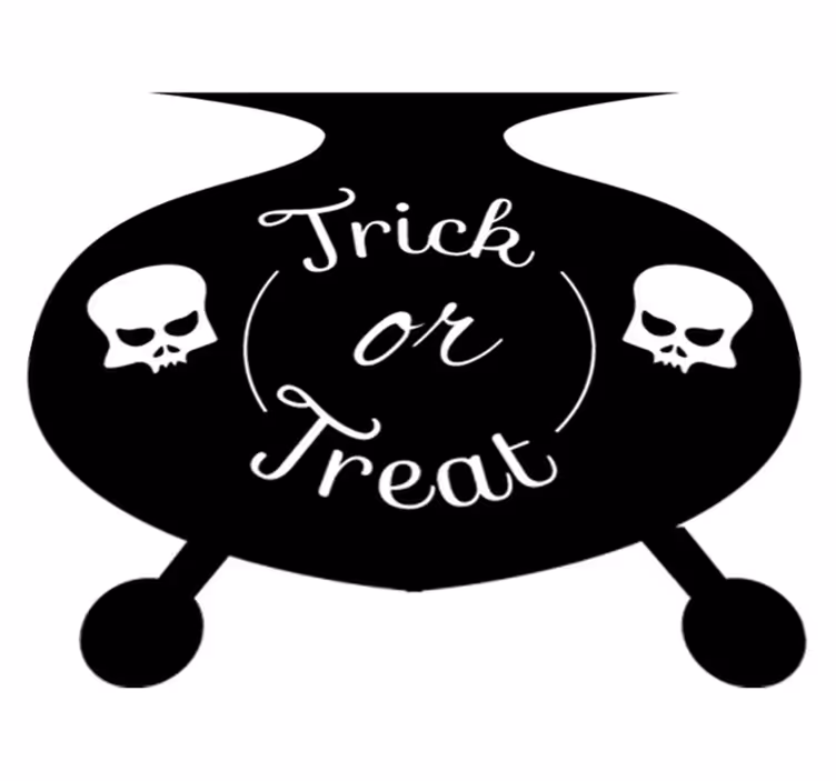 Vinyl tapijt halloween traktatieketel - TenStickers