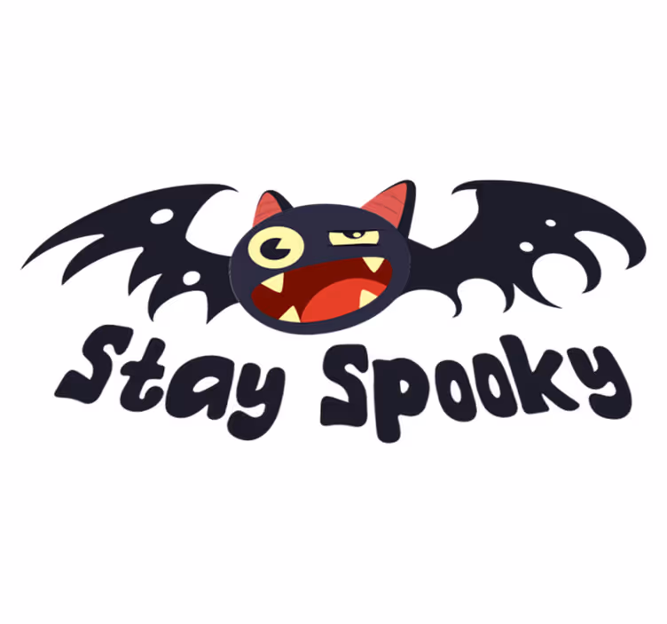 Vinyl tapijt halloween blijf griezelig vleermuis - TenStickers