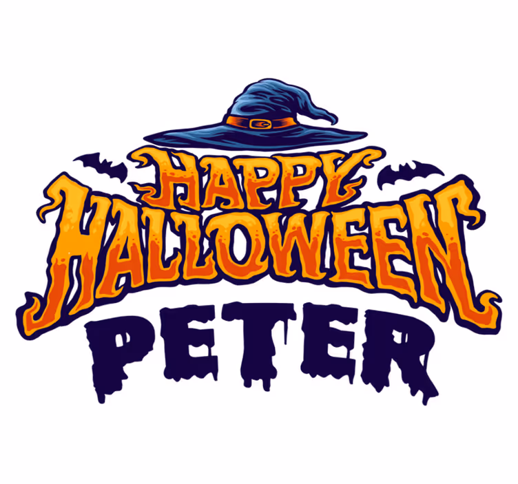 Vinyl tapijt halloween gepersonaliseerd vrolijk halloween - TenStickers