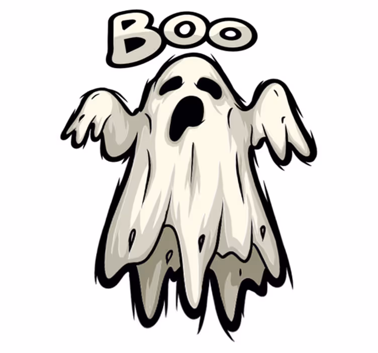 Vinyl tapijt halloween boo spookfiguur - TenStickers