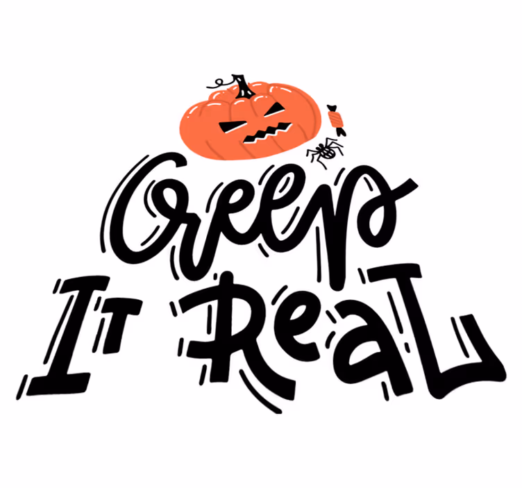 Vinyl tapijt halloween eng pompoenontwerp - TenStickers