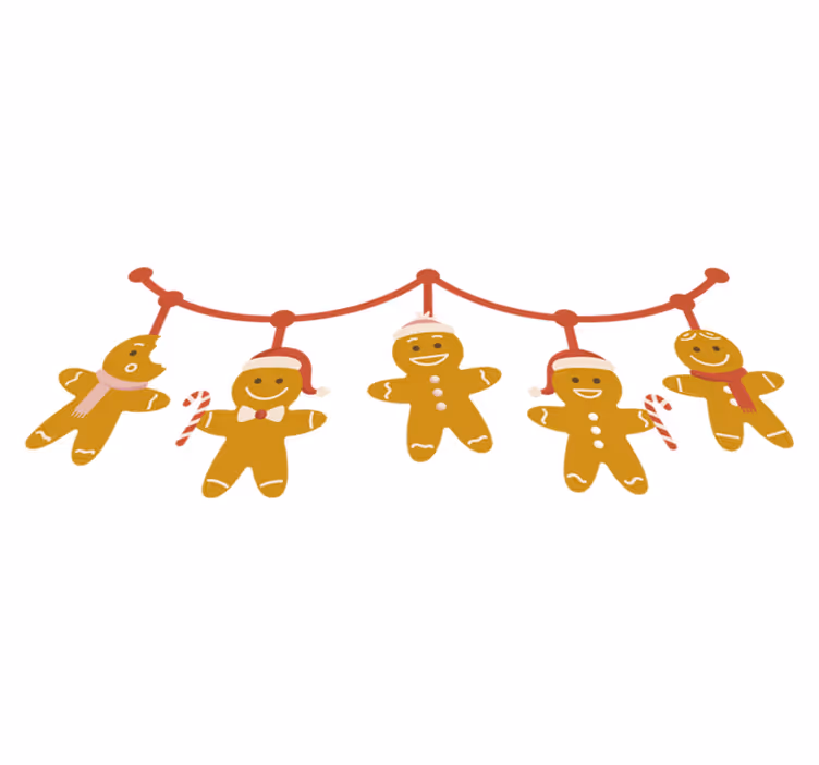 Vinyl tapijt kerstmis koekjesrand kerst - TenStickers