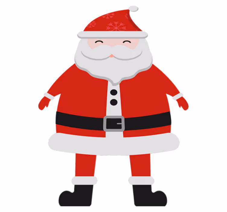 Vinyl tapijt kerstmis met de kerstman voor kinderen - TenStickers
