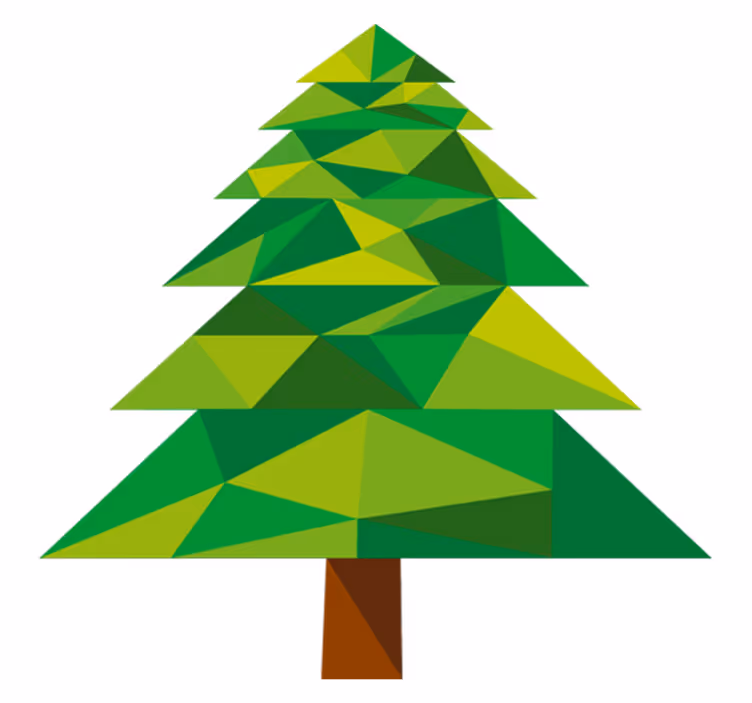Vinyl tapijt kerstmis pino poligonaal - TenStickers
