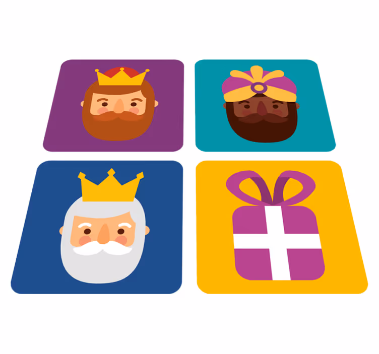 Vinyl tapijt kerstmis drie koningen pakket - TenStickers