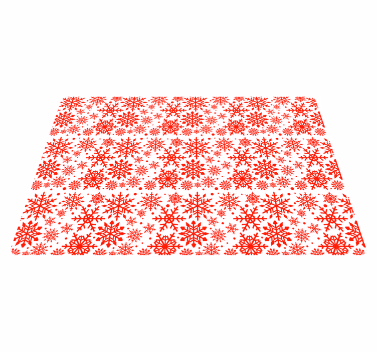 Vinyl tapijt kerstmis rode sneeuwvlokken laptop - TenStickers