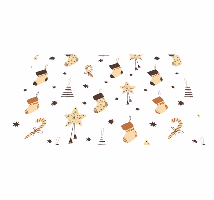 Vinyl tapijt kerstmis glinsterend cadeaupatroon - TenStickers