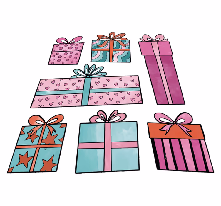 Vinyl tapijt kerstmis geschenkset - TenStickers