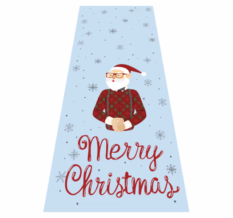 Vinyl tapijt kerstmis blije hipster kerst - TenStickers