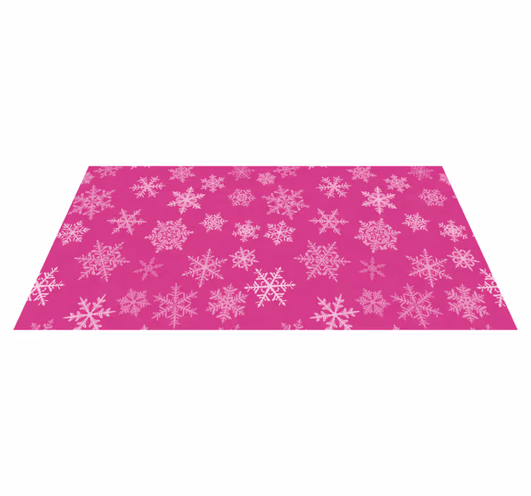Vinyl tapijt kerstmis met sneeuwvlokpatroon - TenStickers