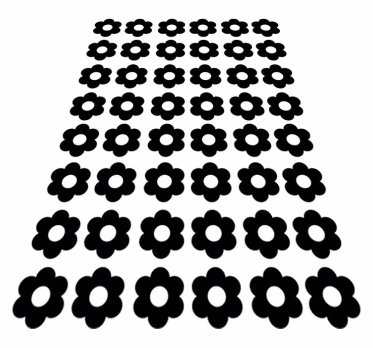 Vinyl tapijt bloemen en planten stickers bloemtekening - TenStickers