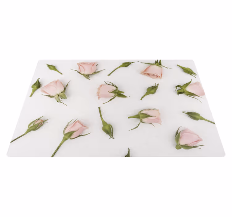 Vinyl tapijt bloemen en planten romantische lentebloem - TenStickers