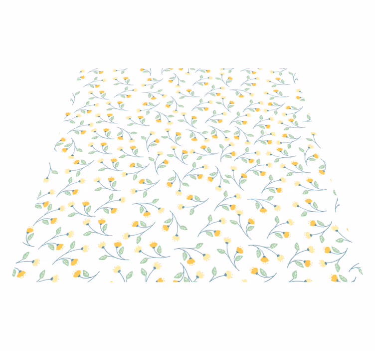 Vinyl tapijt bloemen en planten lente stijl - TenStickers