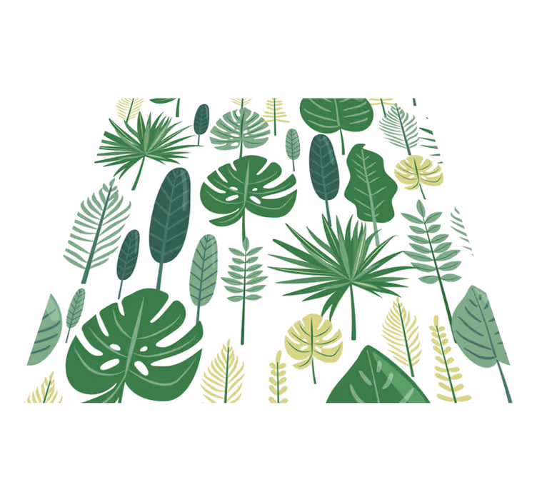 Vinyl tapijt bloemen en planten monstera - TenStickers
