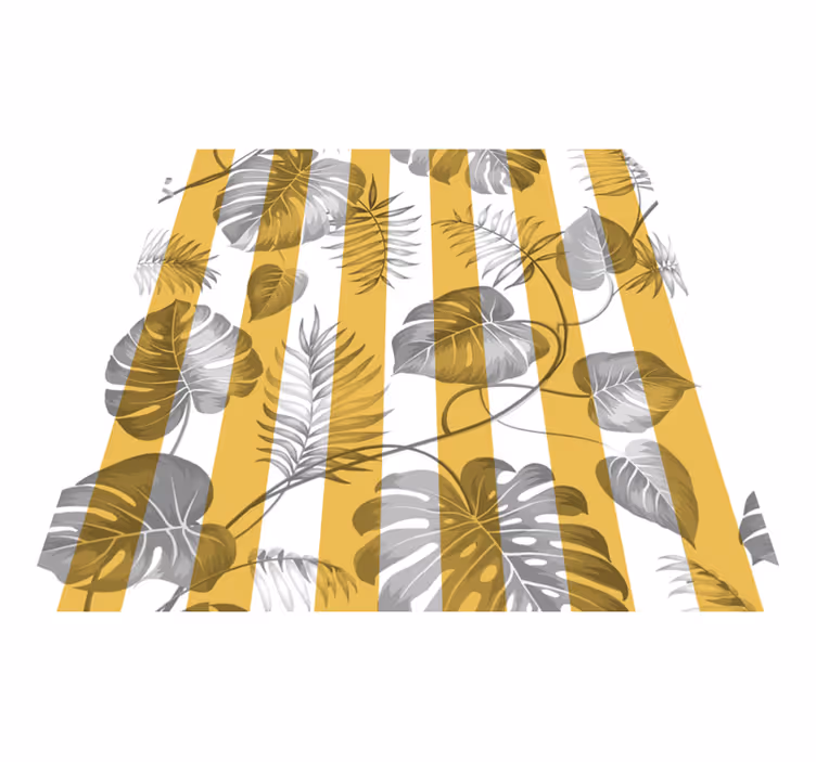 Vinyl tapijt bloemen en planten schuifdeurkast - TenStickers