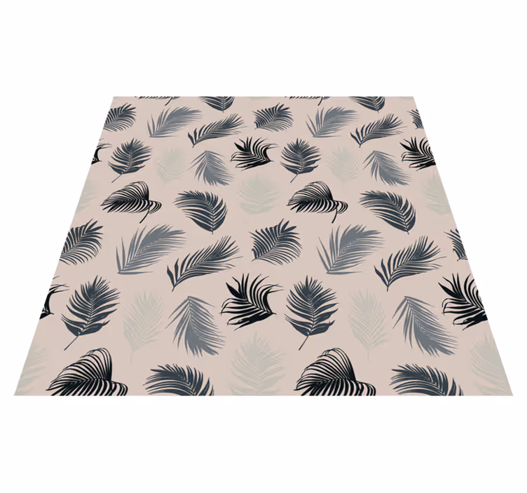 Vinyl tapijt bloemen en planten weelderige mix van palmbladeren - TenStickers