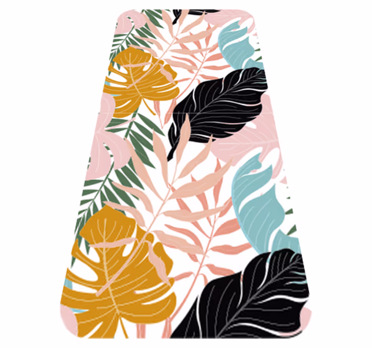 Vinyl tapijt bloemen en planten kleurrijk abstract bloemmotief - TenStickers