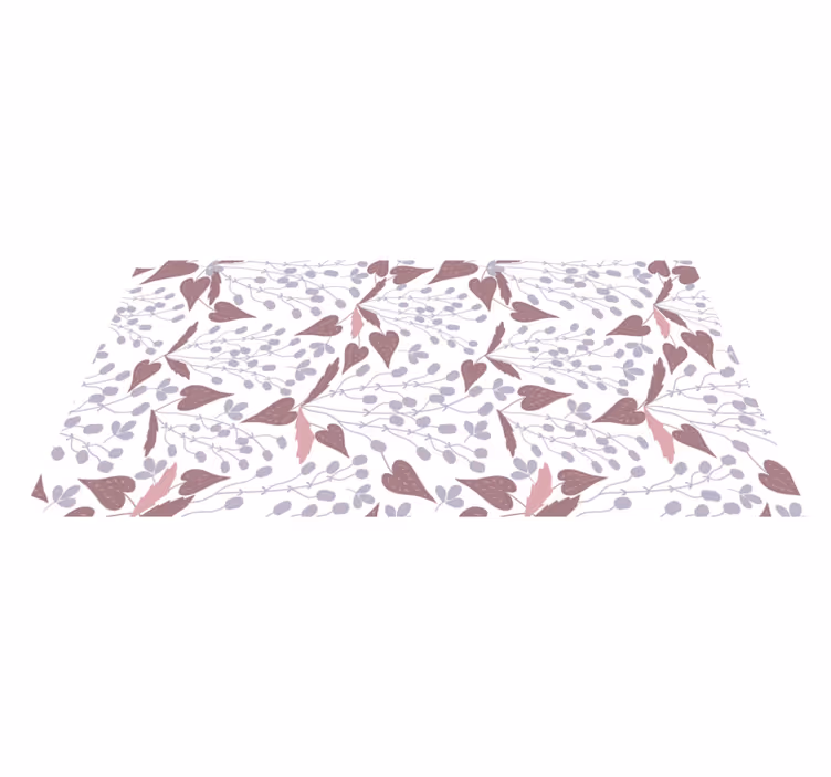 Vinyl tapijt bloemen en planten pastel vintage bloemenpatroon - TenStickers