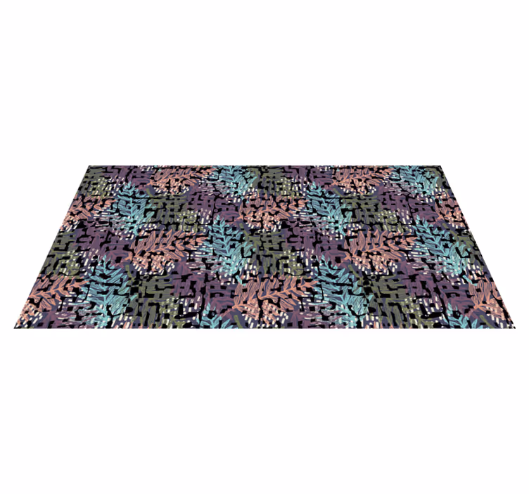 Vinyl tapijt bloemen en planten kleurrijke originele flora - TenStickers